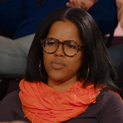 A listener reacting with visible skepticism